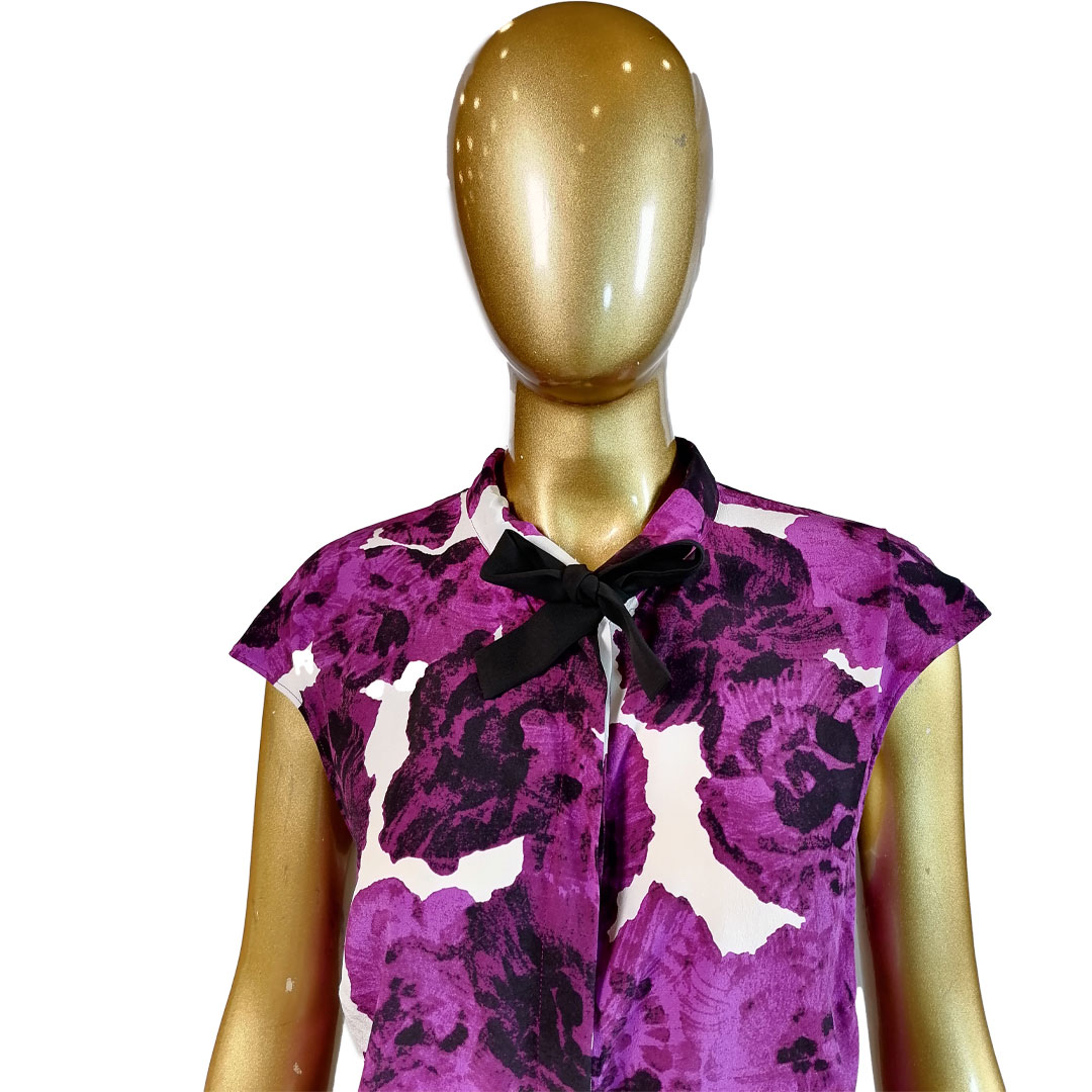 GG Faina Top Macro-Flowers Print