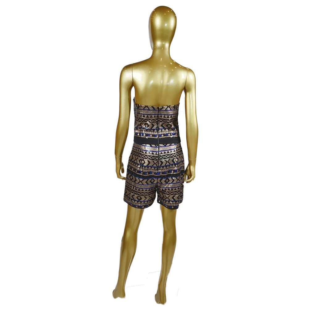 MODA DRESS TUTA SHORT 99 PAILETTES ROYAL