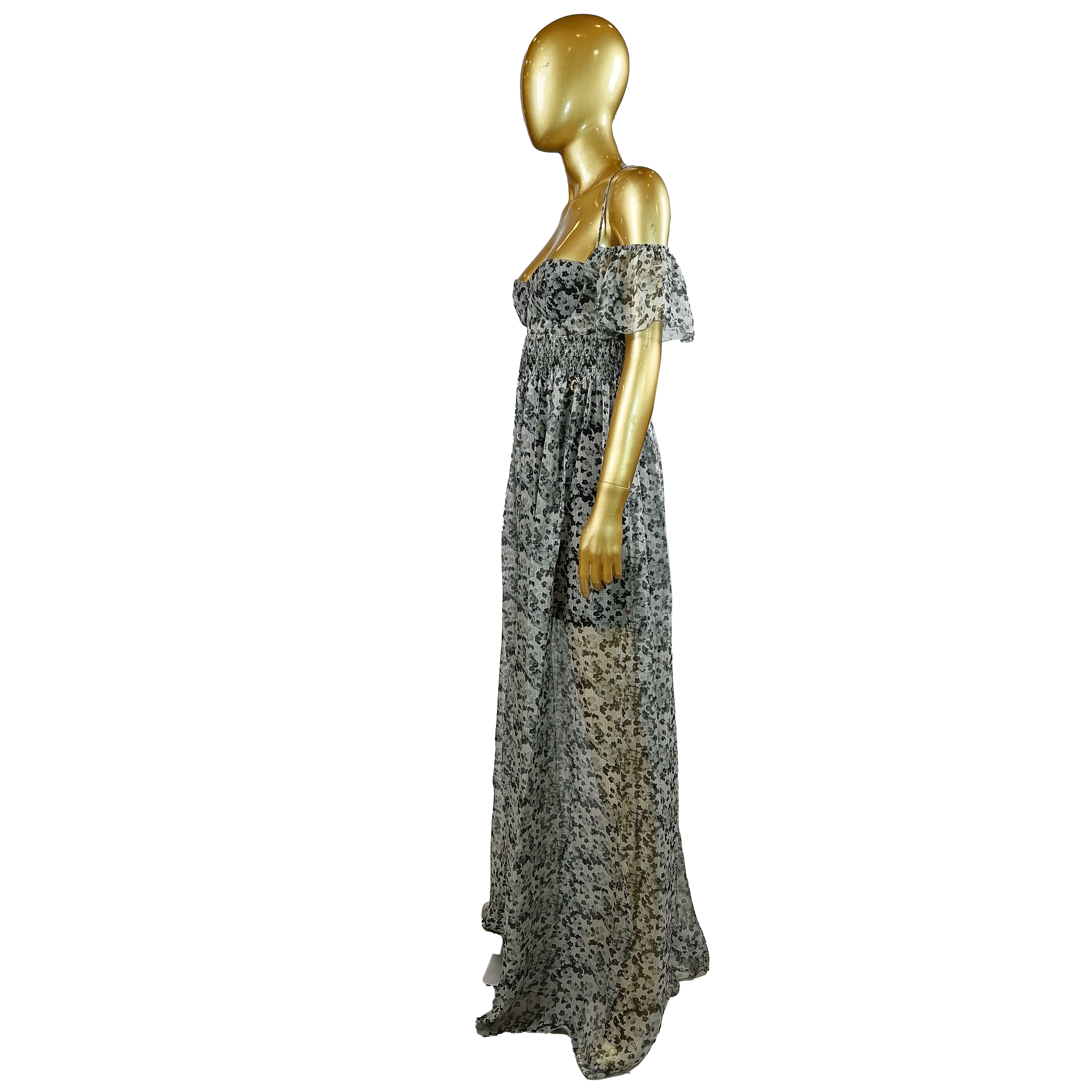 MANGANO DRESS ROYAL FLUENT FLOWER