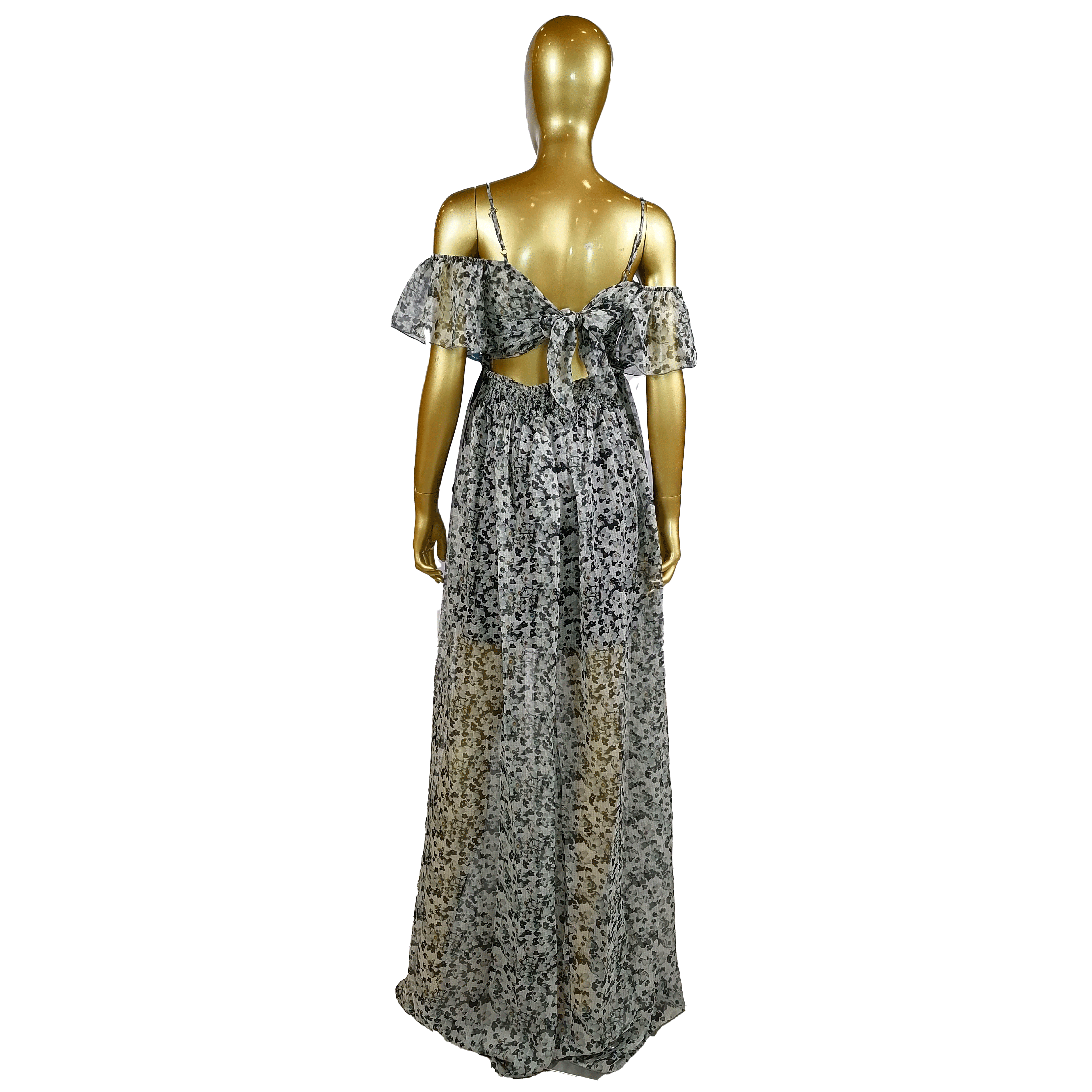 MANGANO DRESS ROYAL FLUENT FLOWER