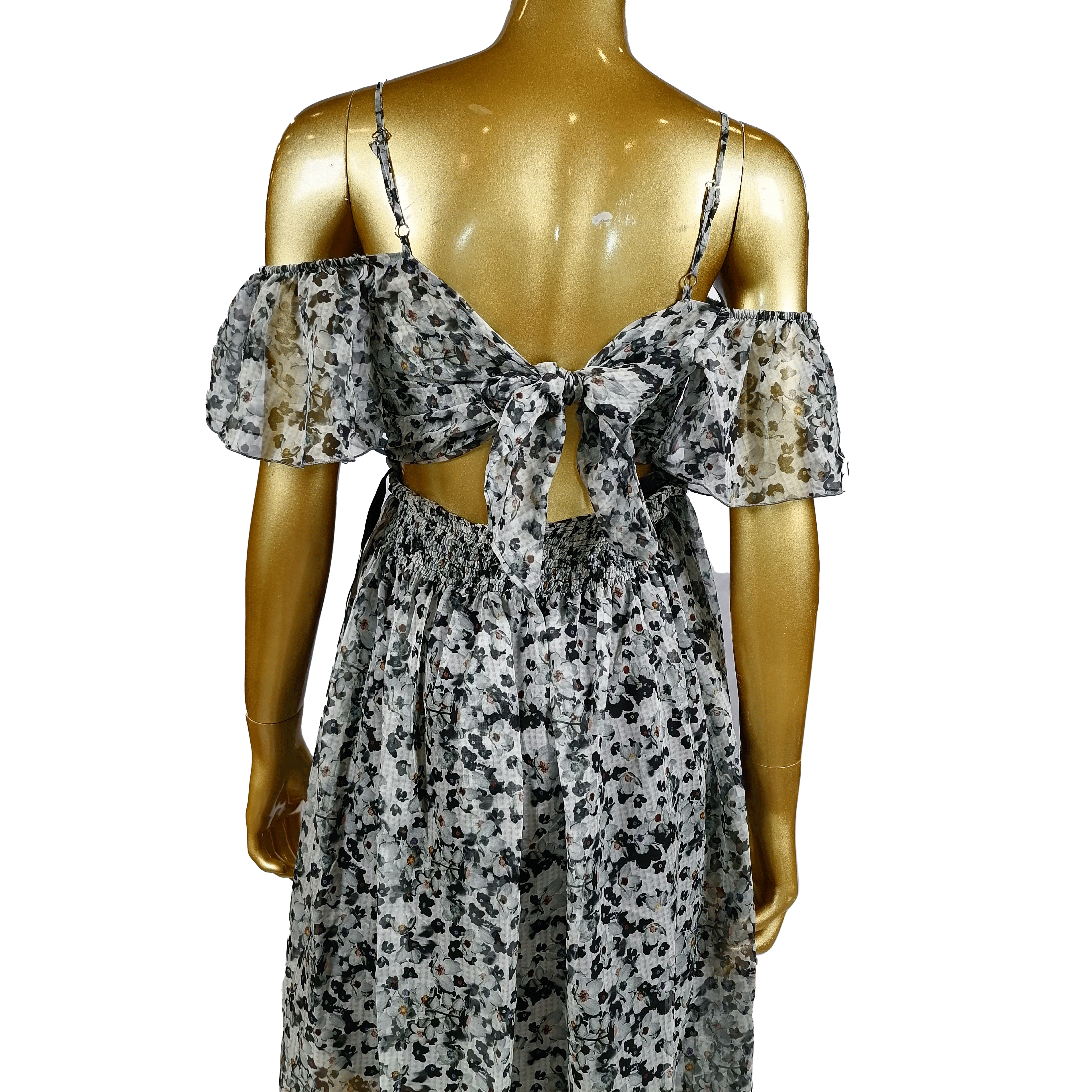 MANGANO DRESS ROYAL FLUENT FLOWER