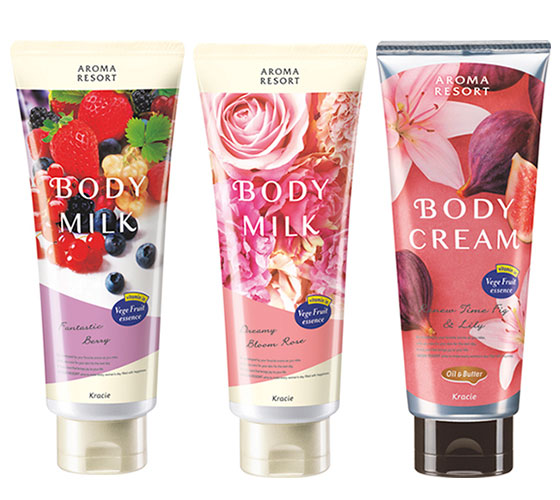 KRACIE AROMA RESORT BODY MILK HAPPY SWEET PEACH 200g