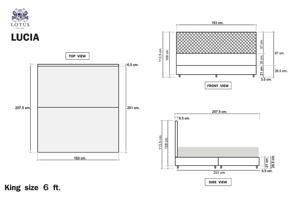 Lucia Bed(King) Brand:Lotus