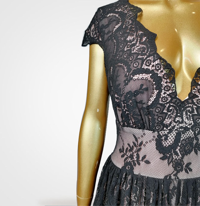 MODA DRESS ABITO 3 NERO/SPANISH