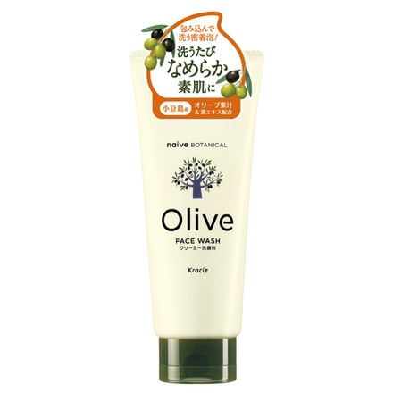 KRACIE NAIVE FACE WASH BOTANICAL OLIVE 130G