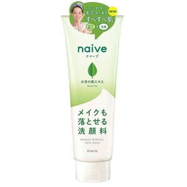 KRACIE NAIVE MAKEUP REMOVAL FACE WASH GREEN TEA 200G