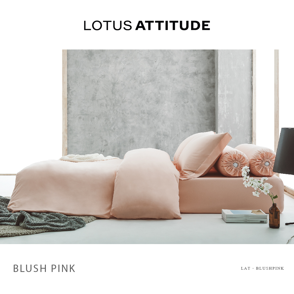Attitude Bed Sheet Set 5 pcs- Brush Pink(182 * 198)cm Brand:Lotus