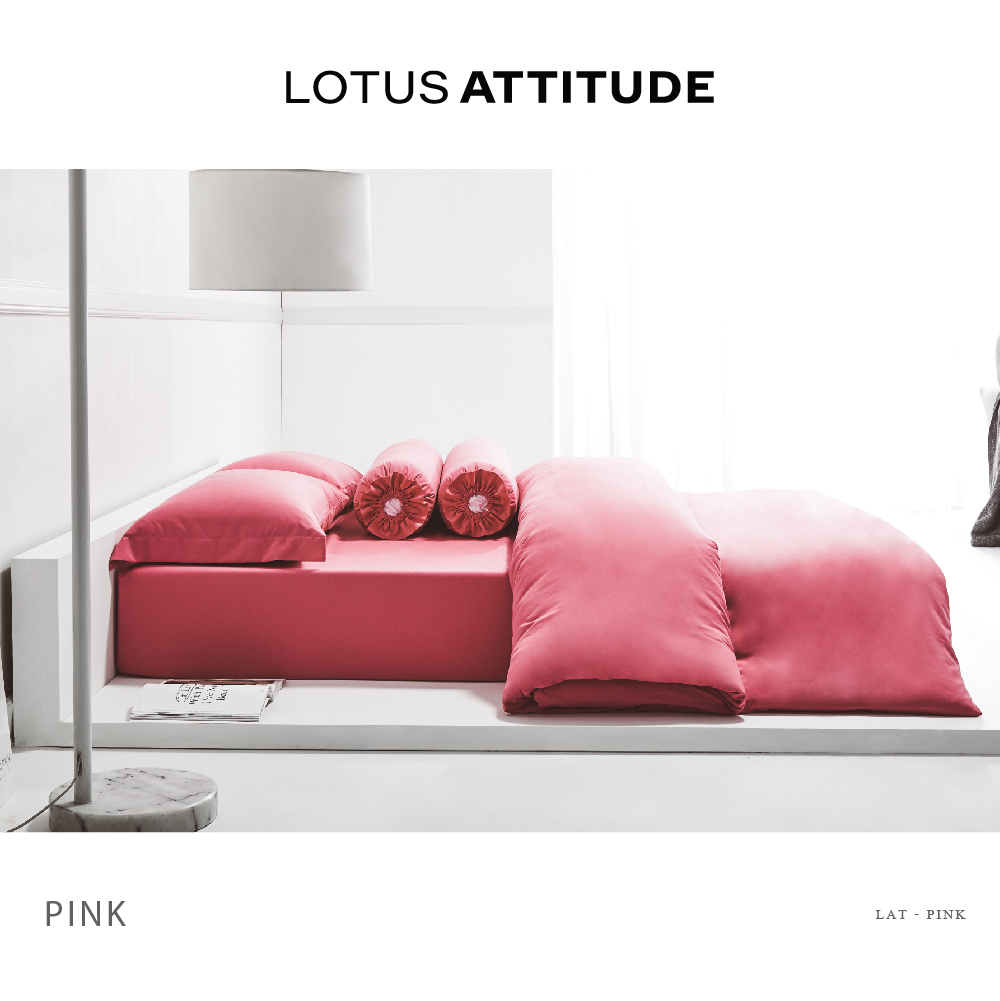 Attitude Bed Sheet Set 5 pcs- Pink(182 * 198)cm Brand:Lotus