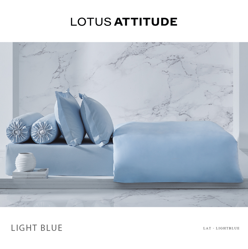 Attitude Bed Sheet Set 5 pcs- Light Blue(182 * 198)cm Brand:Lotus