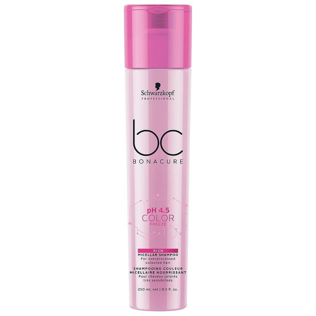 pH4.5. Color Freeze Micellar Rich Shampoo 250ML