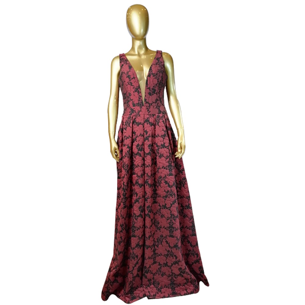 MODA DRESS ABITO 22 NERO/BORDO (44,46)