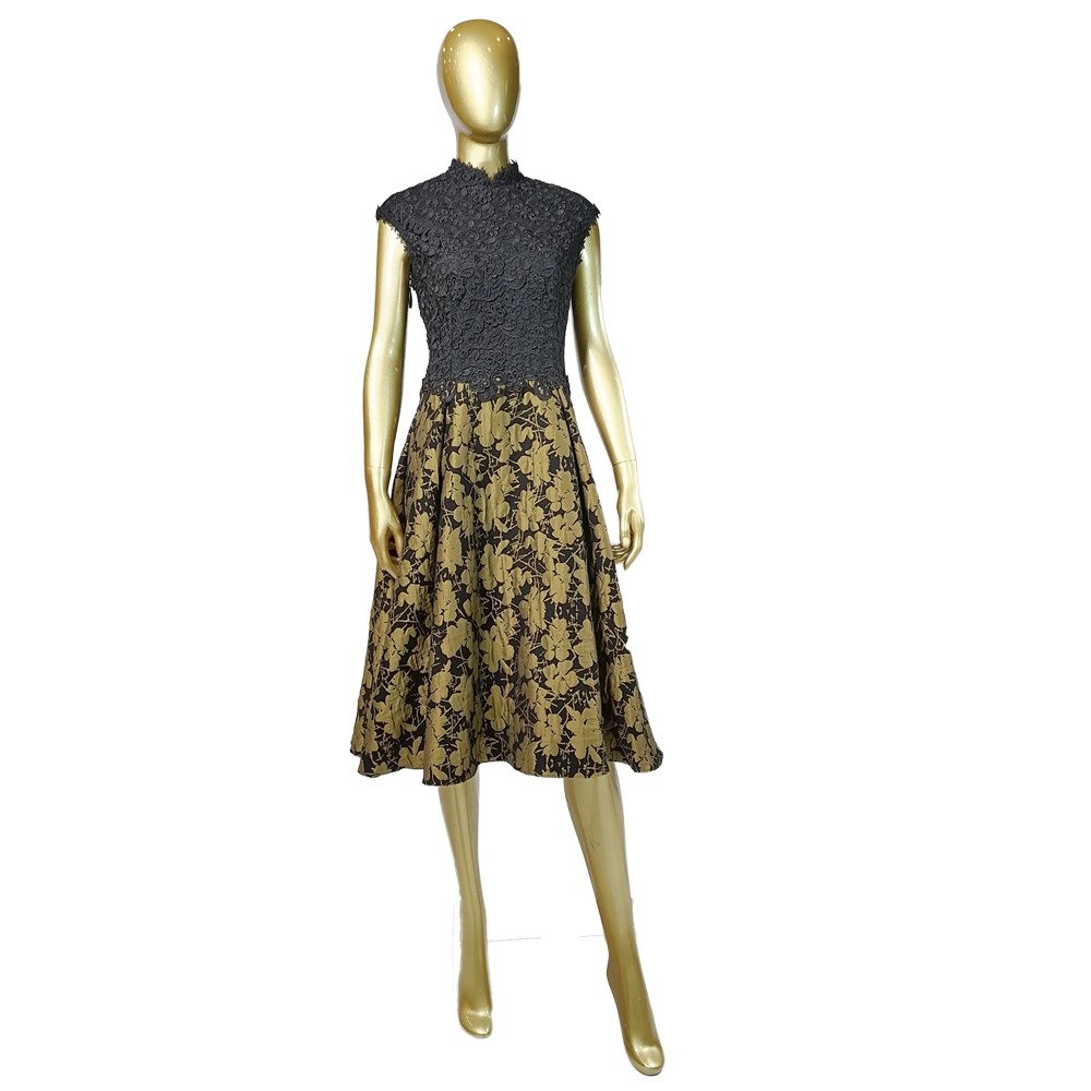 MODA DRESS ABITO 27 NERO/OCRA (44)