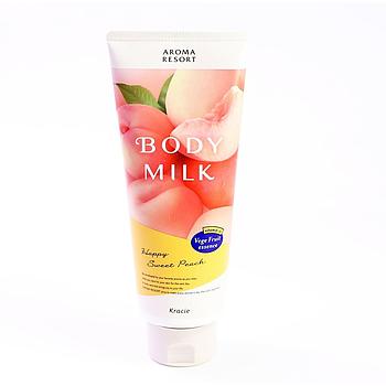 KRACIE AROMA RESORT BODY MILK HAPPY SWEET PEACH 200g